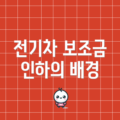 전기차 보조금 인하의 배경