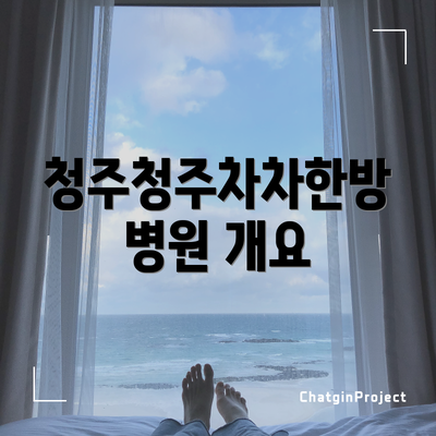 청주청주차차한방병원 개요