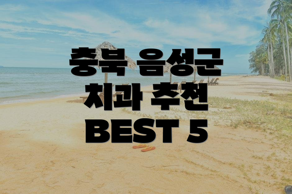 충북 음성군 치과 추천 BEST 5