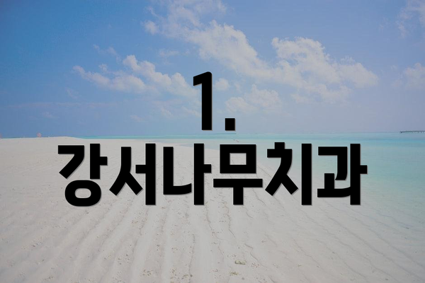 1. 강서나무치과