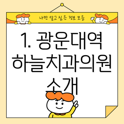 1. 광운대역 하늘치과의원 소개
