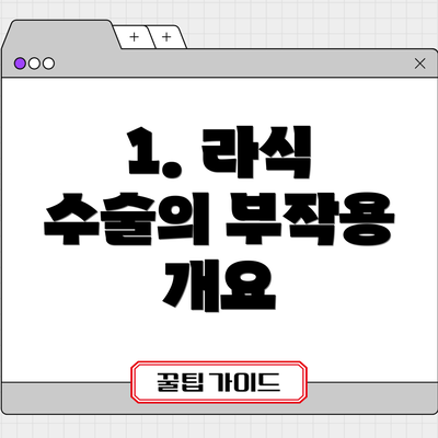 1. 라식 수술의 부작용 개요