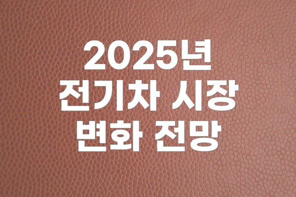 2025년 전기차 시장 변화 전망