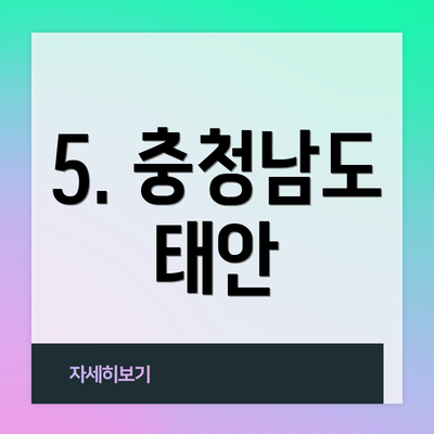 5. 충청남도 태안