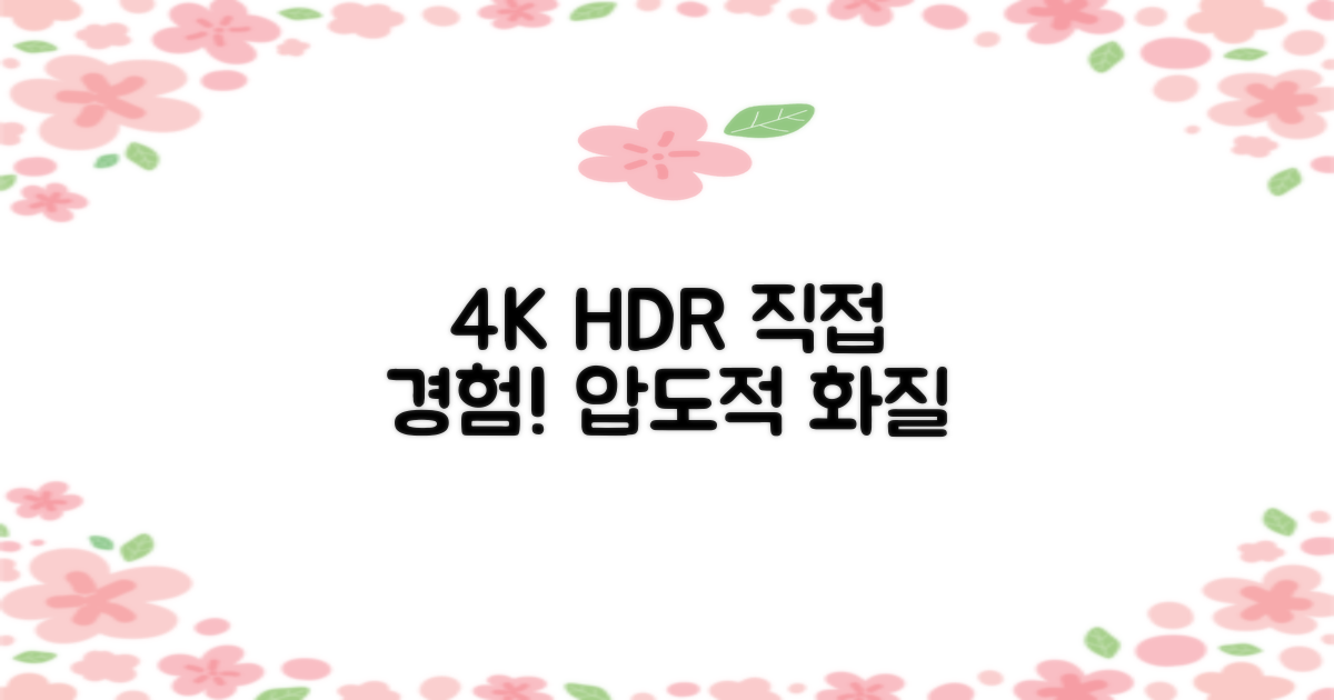 4K HDR 화질, 직접 경험하세요!