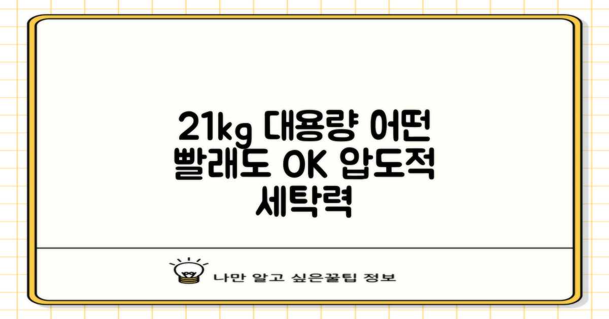 21kg 용량, 어떤 빨래에 딱?