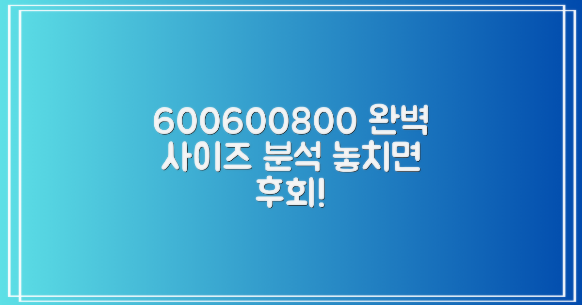 600*600*800 최적 사이즈 분석