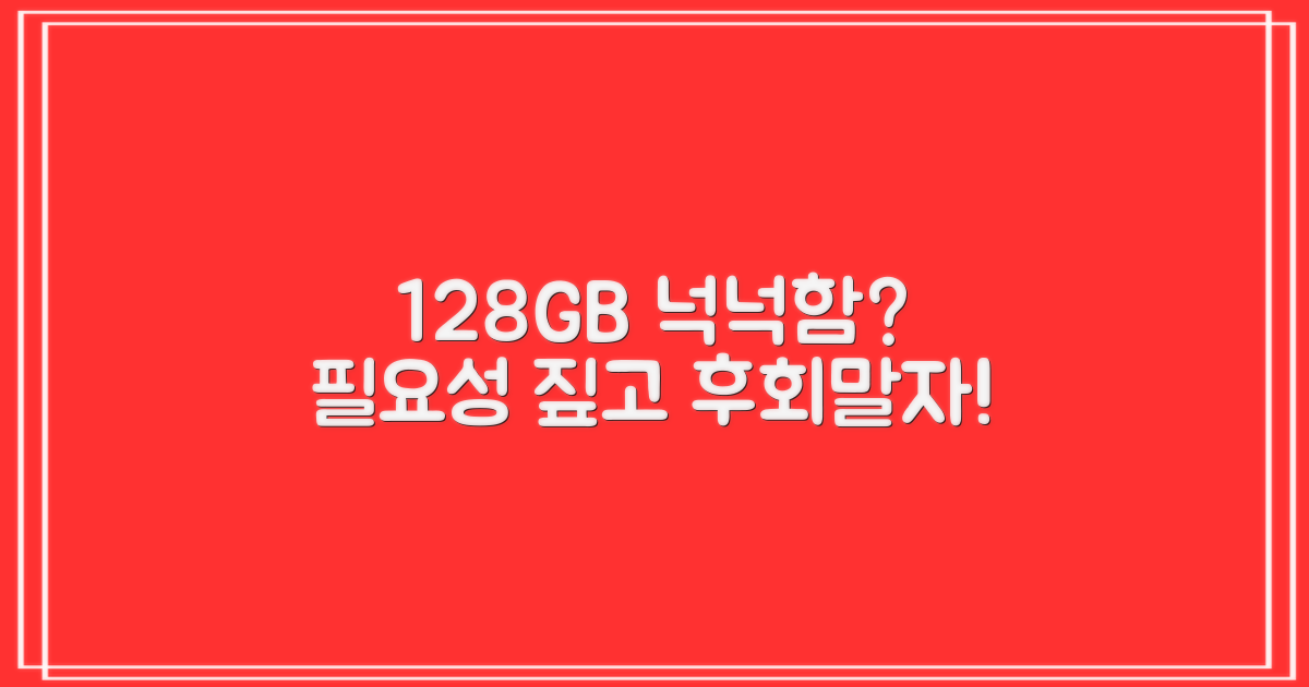 128GB, 넉넉함 vs 필요성