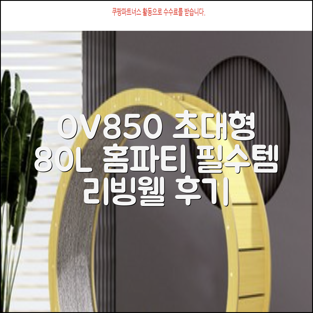 리빙웰 업소용 홈파티용 초대용량 80리터 OV850, 상품명 표기 추천 리뷰