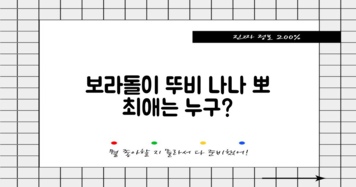 보라돌이, 뚜비, 나나, 뽀: 캐릭터별 매력