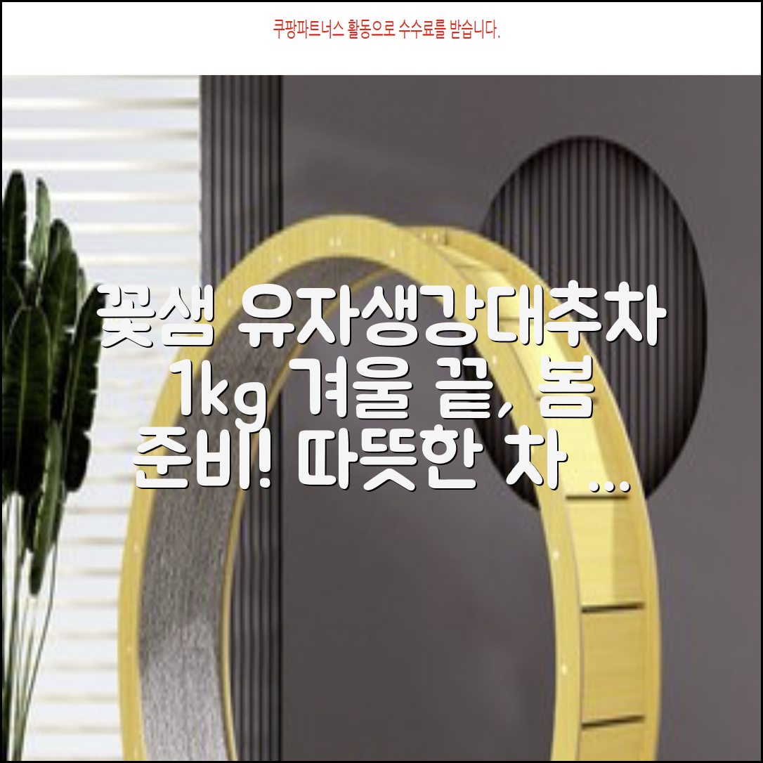 꽃샘 유자차S 1kg *생강차S 1kg *대추차 1kg, 1개, 1개 추천 리뷰