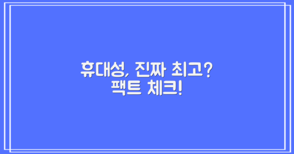 휴대성, 정말 최고일까?