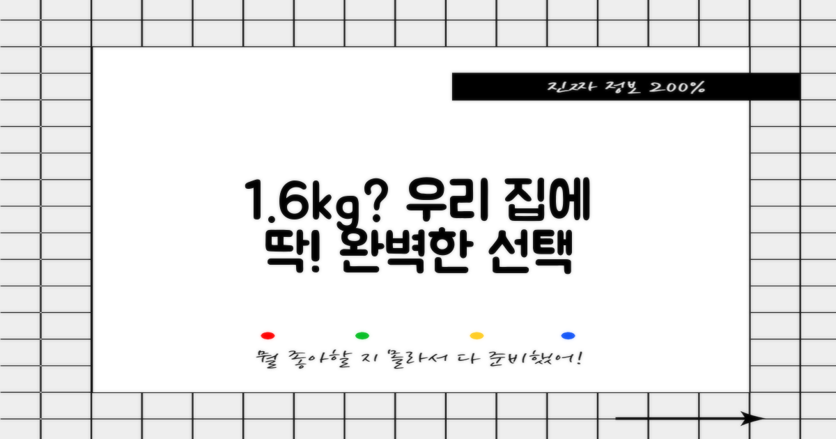 1.6kg, 우리 집에 딱 맞을까?