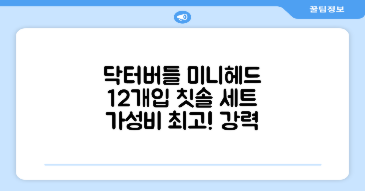 닥터버들 미니헤드 칫솔 세트, 12개입, 1개 추천 리뷰