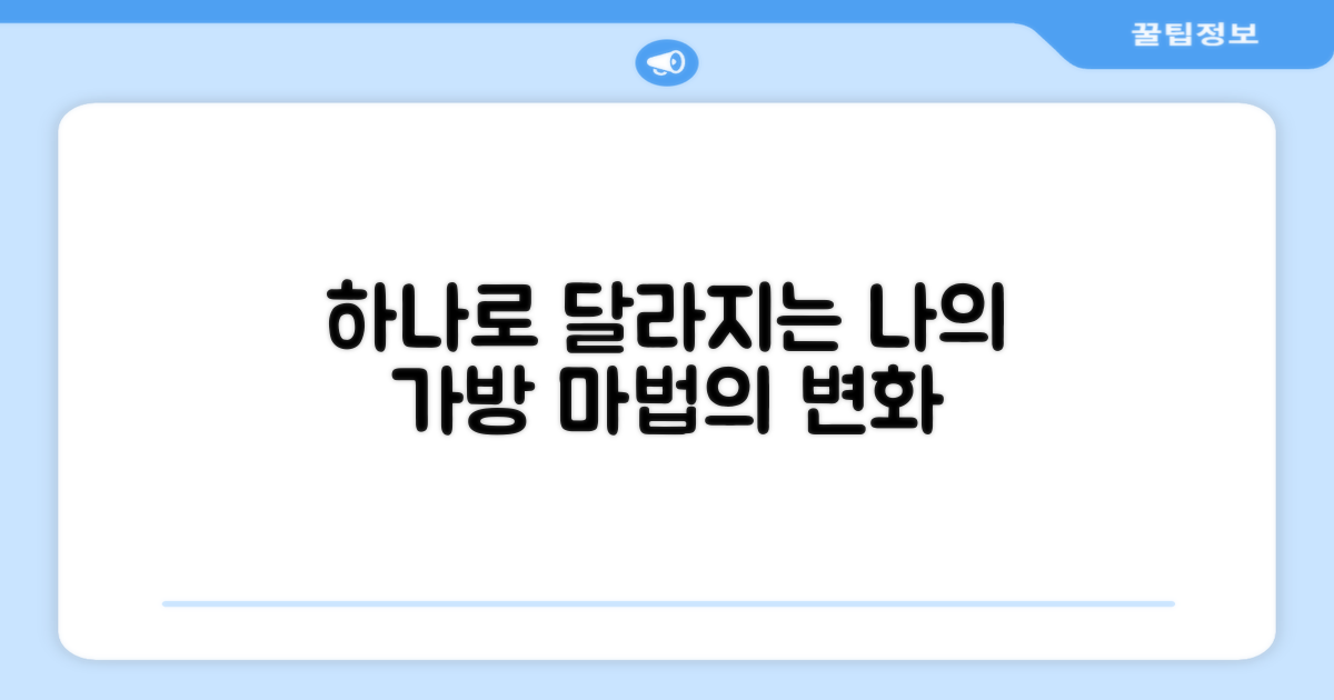 가방, 이것 하나로 달라질까?