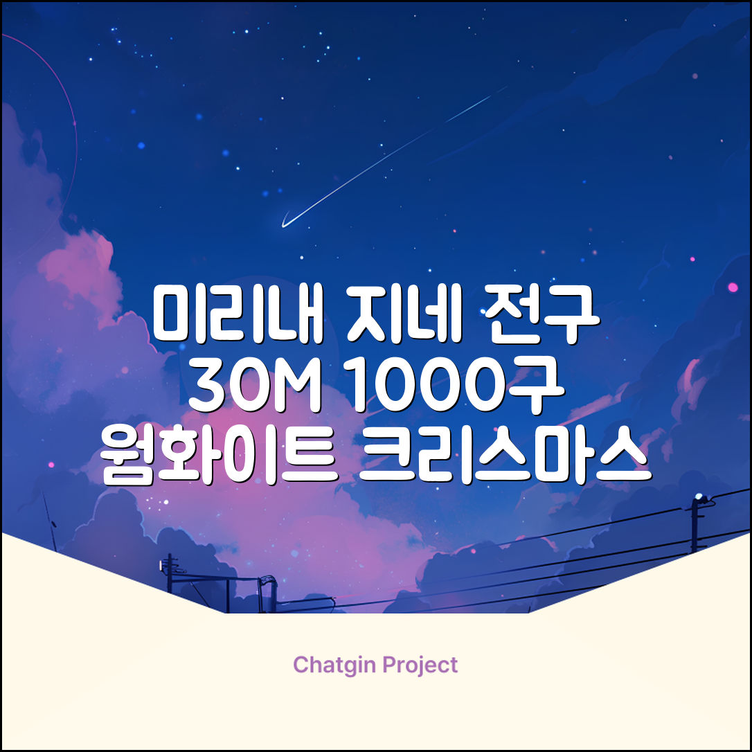 아리조명 LED 미리내 와이어 지네 전구 크리스마스 장식 줄 조명 30M 1000구 실버코팅, 웜화이트, 1개 추천 리뷰