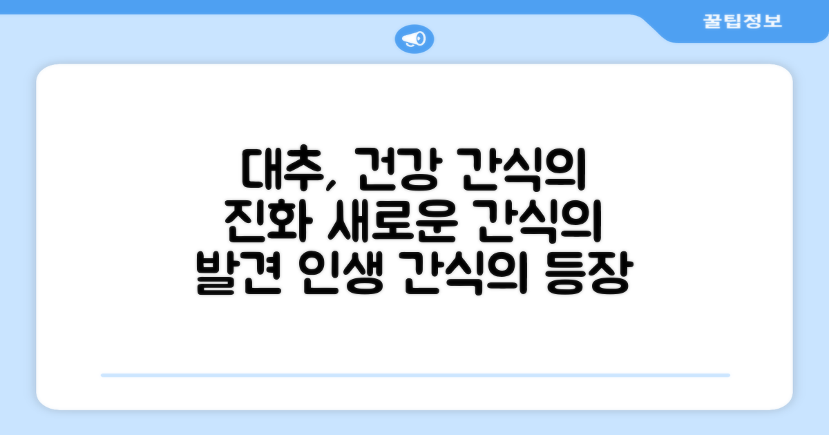 대추, 건강 간식의 진화