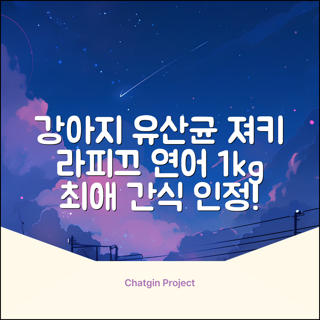 라피끄 강아지 유산균 품은 져키, 연어, 1kg, 1개 추천 리뷰