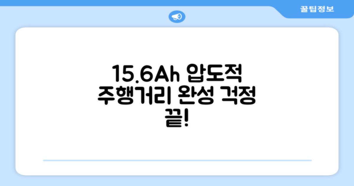 15.6Ah 배터리: 주행거리 확보