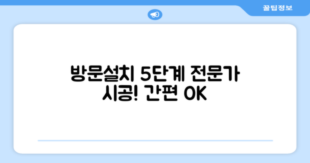 5단계 방문 설치, 간편한 전문가 시공