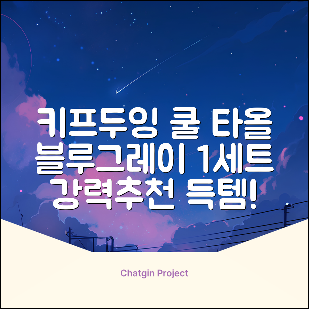 키프두잉 건식 스포츠 쿨 타올 케이스, 블루 + 그레이, 1세트 추천 리뷰