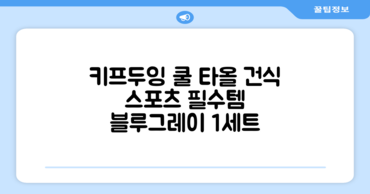 키프두잉 건식 스포츠 쿨 타올 케이스, 블루 + 그레이, 1세트 추천 리뷰