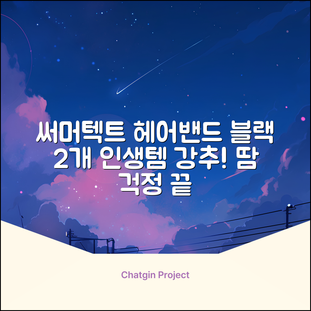 써머텍트 기능성 헤어밴드, 블랙, 2개 추천 리뷰
