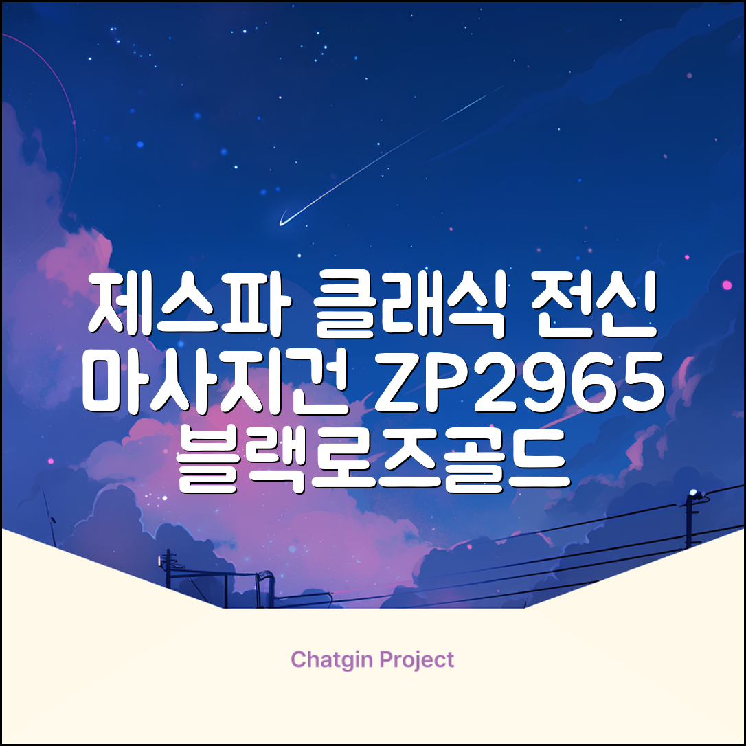 제스파 클래식 전신 무선 자동 마사지건 목어깨 안마기 ZP2965, 블랙 + 로즈골드 추천 리뷰