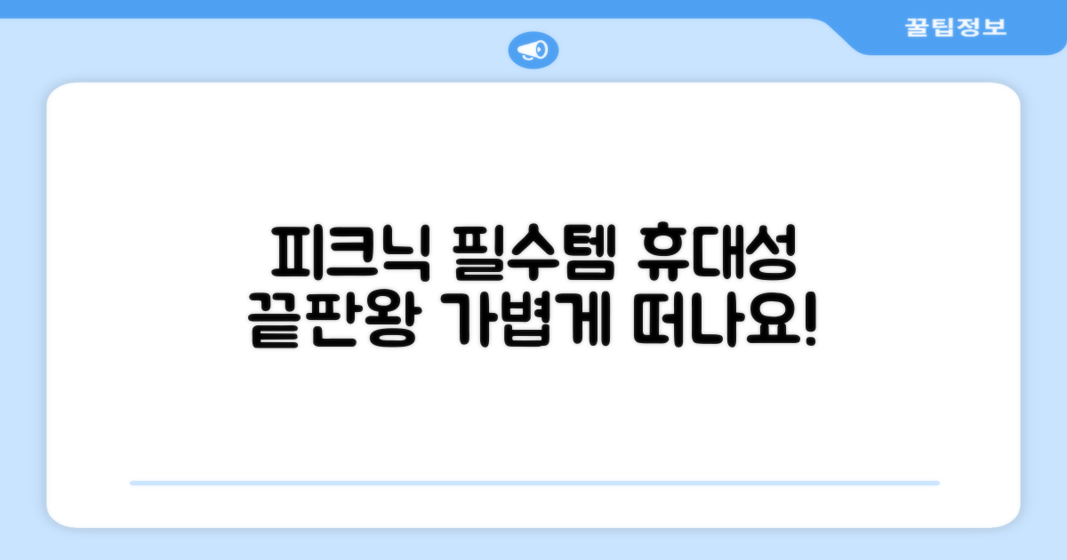 피크닉 필수템, 휴대성 굿
