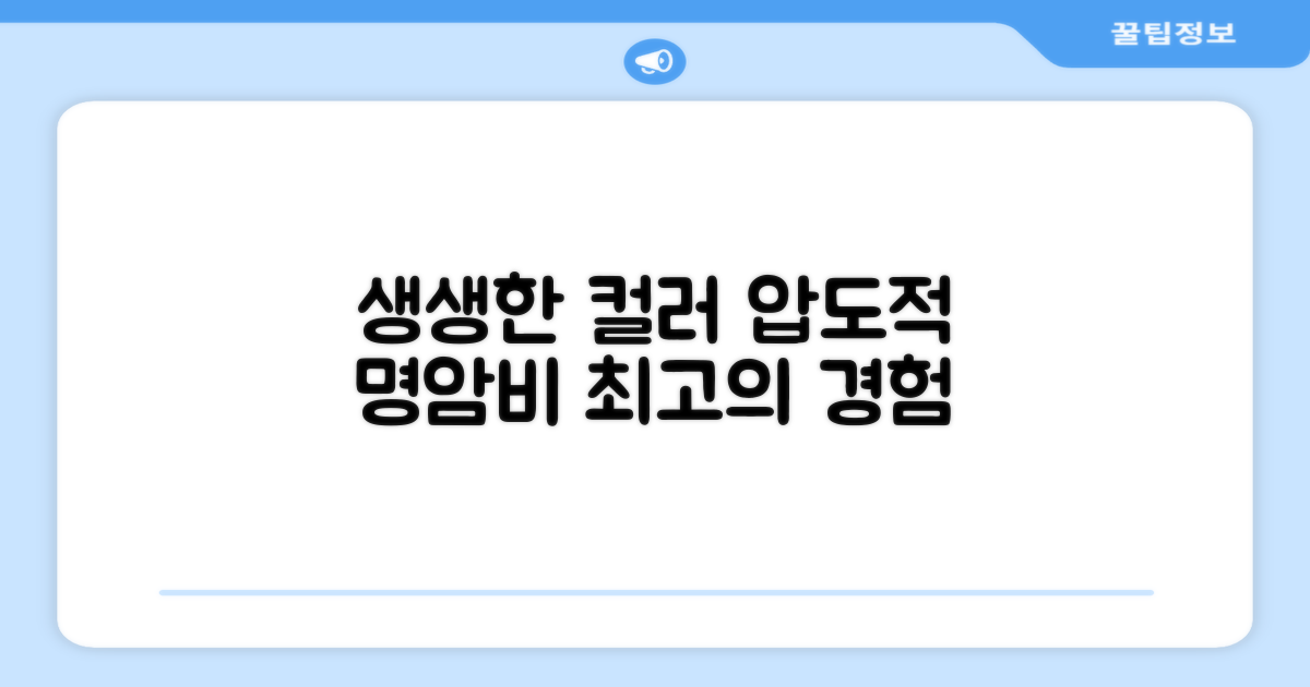 생생한 컬러, 압도적 명암비 경험