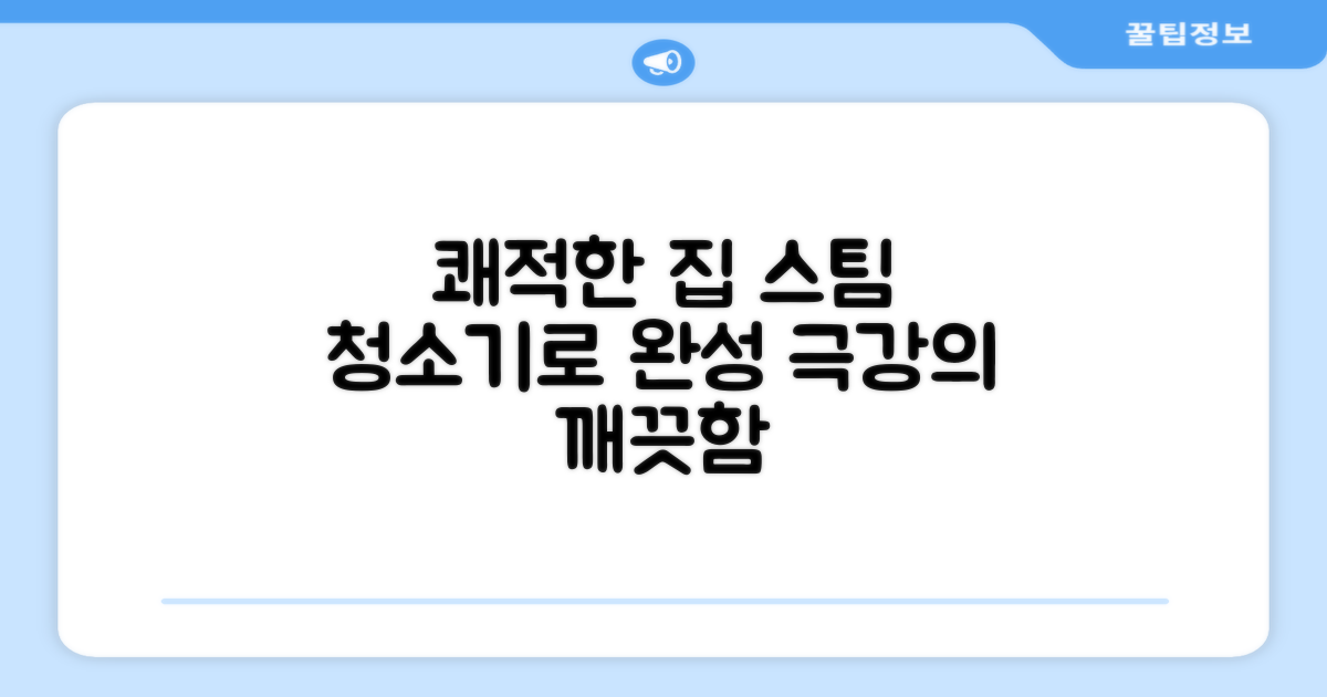 쾌적한 집, 스팀 청소기로 완성