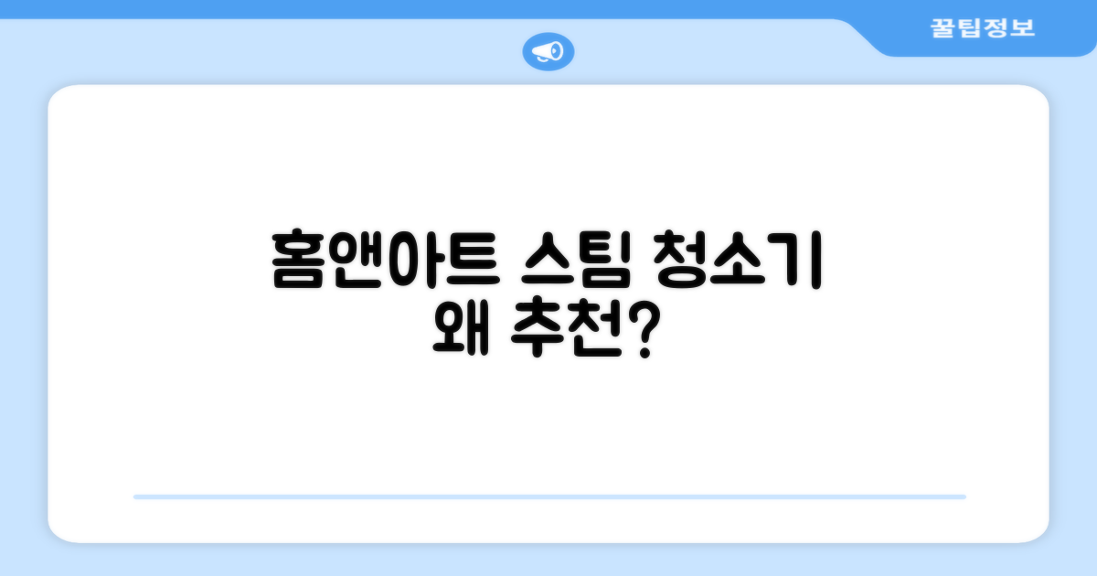 홈앤아트 스팀청소기, 왜 추천할까요?