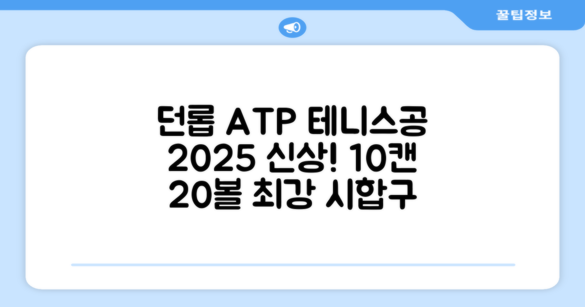 2025 던롭 ATP 테니스공 10캔 (20볼) 시합구, 던롭 ATP볼 10캔 (20볼), 10세트 추천 리뷰