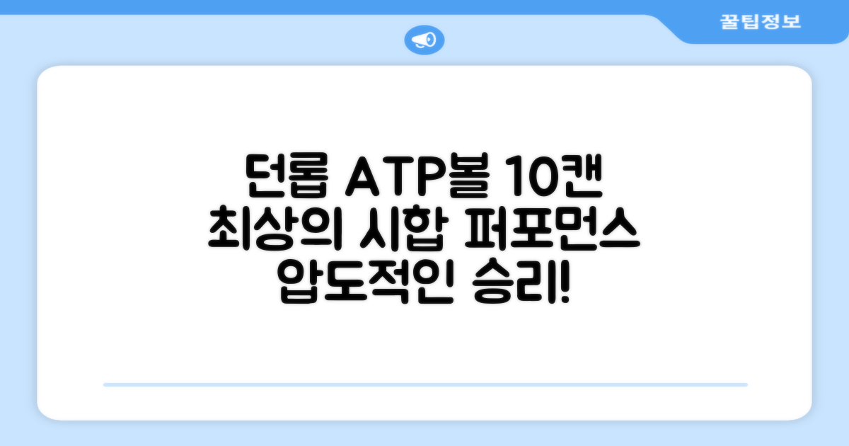 최상의 시합 퍼포먼스, 던롭 ATP볼 10캔