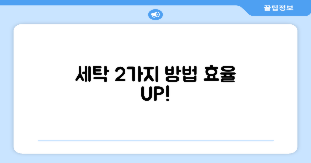 2가지 세탁 방법