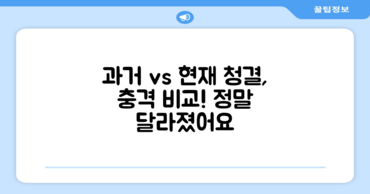 과거와 현재, 청결 비교