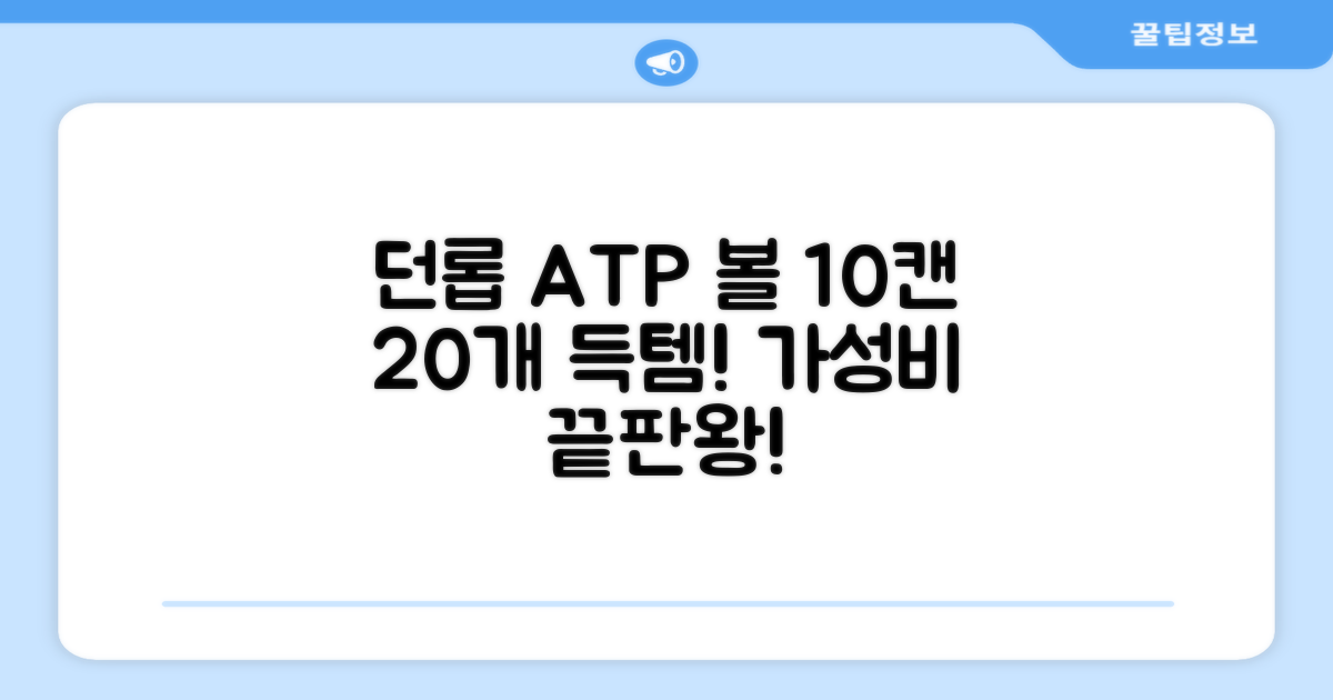 던롭 ATP 볼 10캔, 20볼 가성비