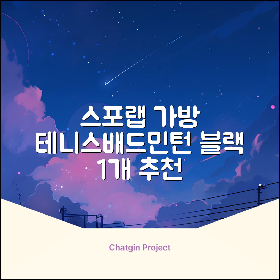 스포랩 테니스 가방 배드민턴 백팩, 블랙, 1개 추천 리뷰