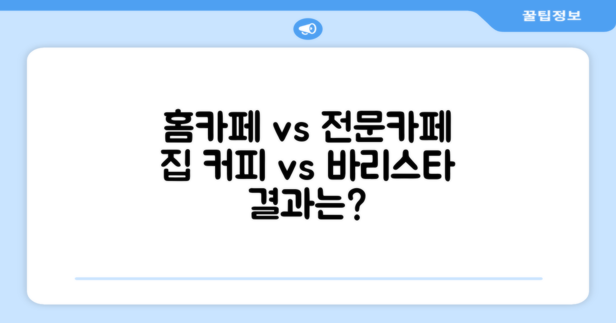 홈카페 vs 전문 카페