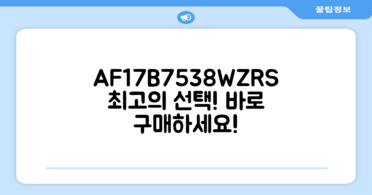 AF17B7538WZRS를 선택하세요