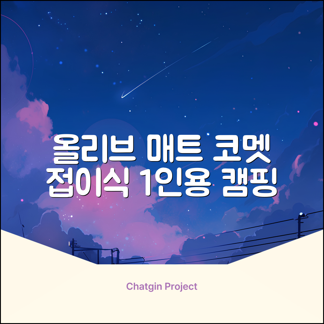 코멧 백패킹 접이식 1인용 발포 캠핑매트, 올리브 추천 리뷰