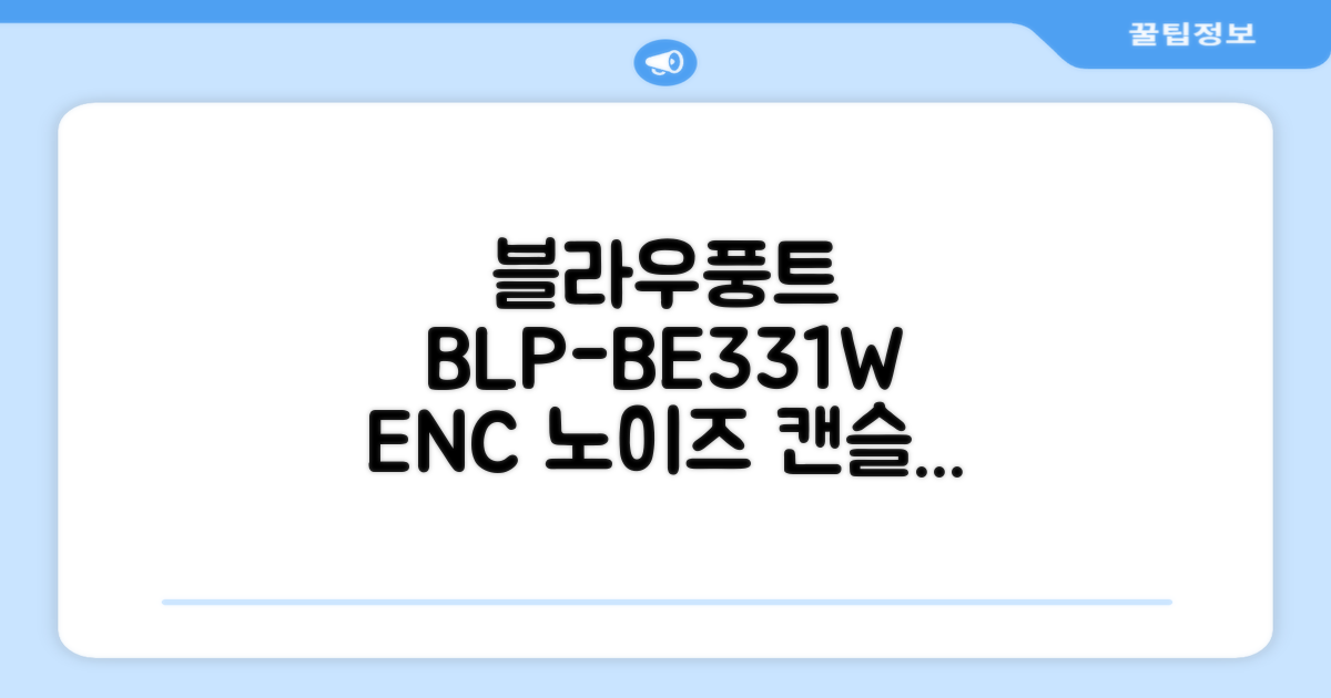 블라우풍트 ENC 노이즈 캔슬링 블루투스 이어폰, BLP-BE331W, 화이트 추천 리뷰