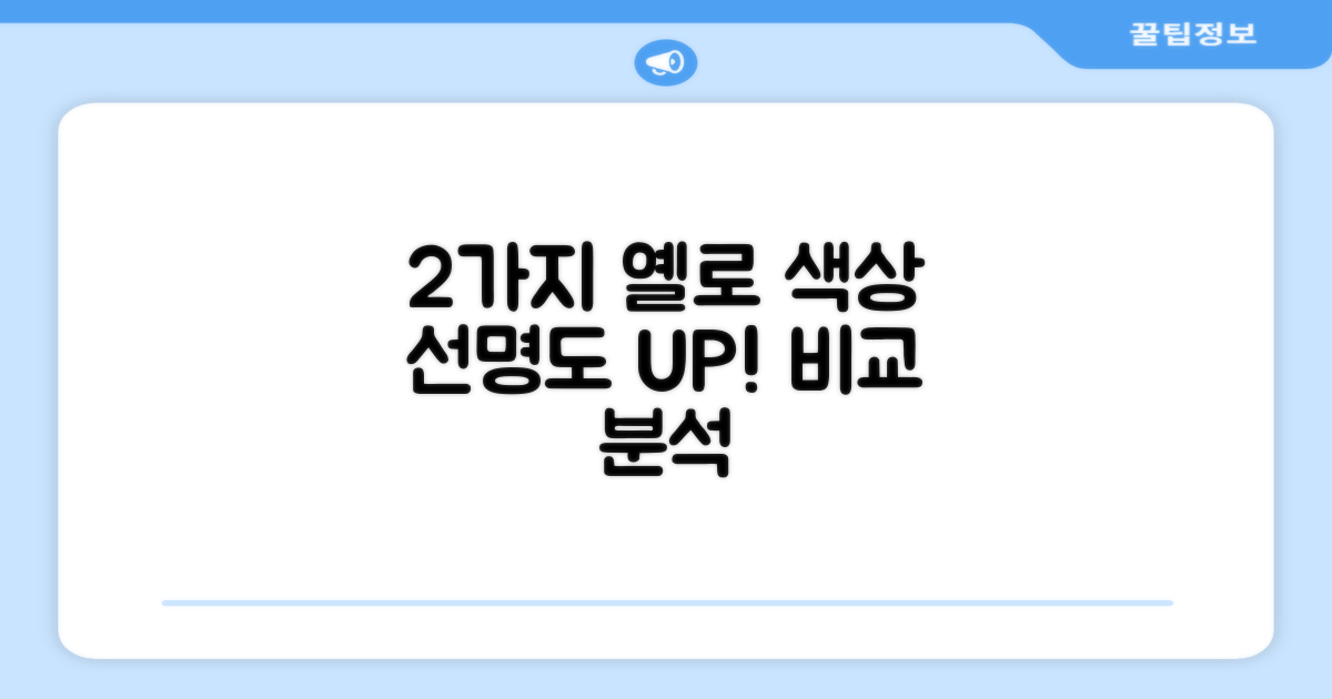 2가지 옐로 색상 선명도