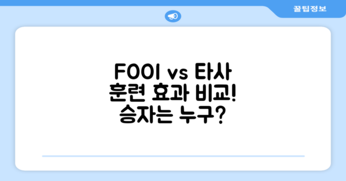 FOOI vs 타사, 훈련 효과 비교