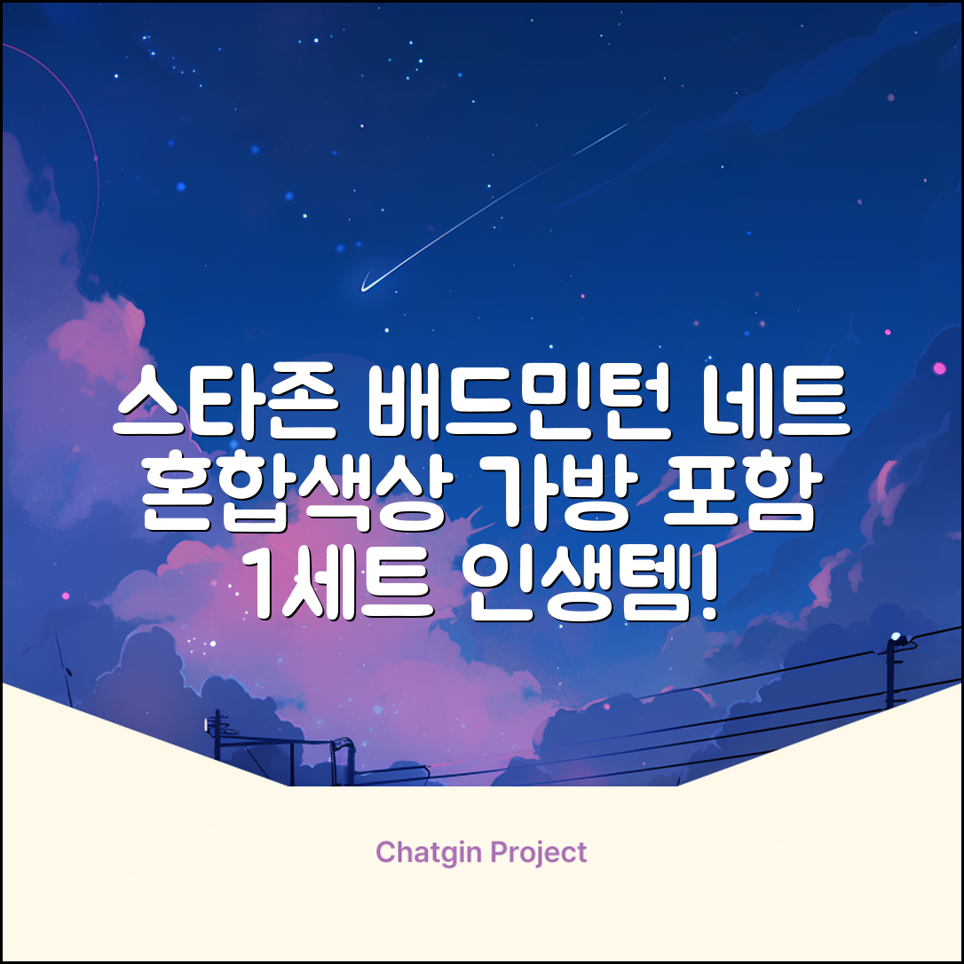 스타존 배드민턴 그물 네트 + 가방, 혼합색상, 1세트 추천 리뷰