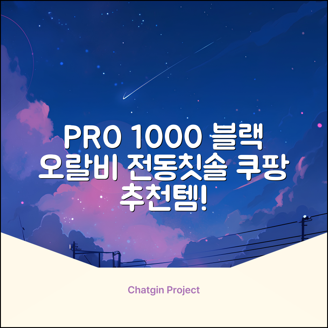 오랄비 전동칫솔, PRO 1000, 블랙, 1개 추천 리뷰