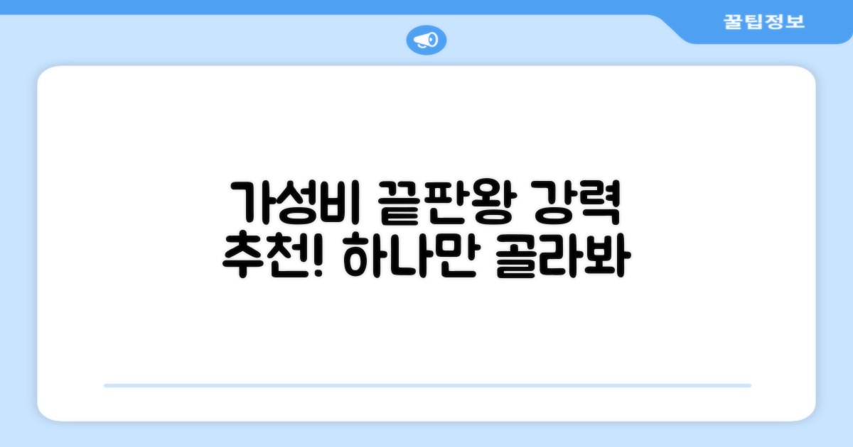 1개 추천, 가성비 갑