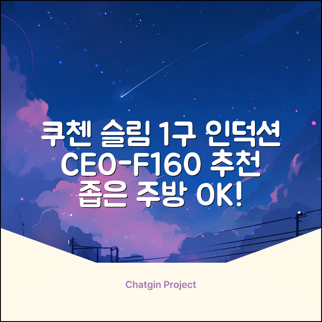 쿠첸 슬림 인덕션 1구, CEO-F160, 일반형 추천 리뷰