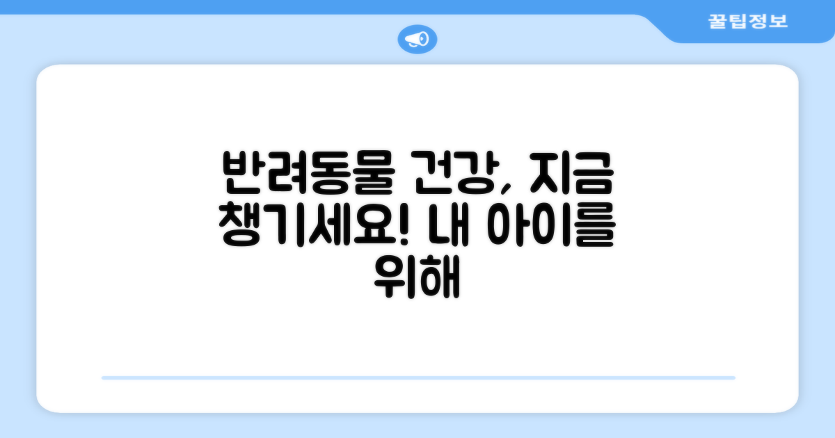 지금 펫 건강을 챙기세요!