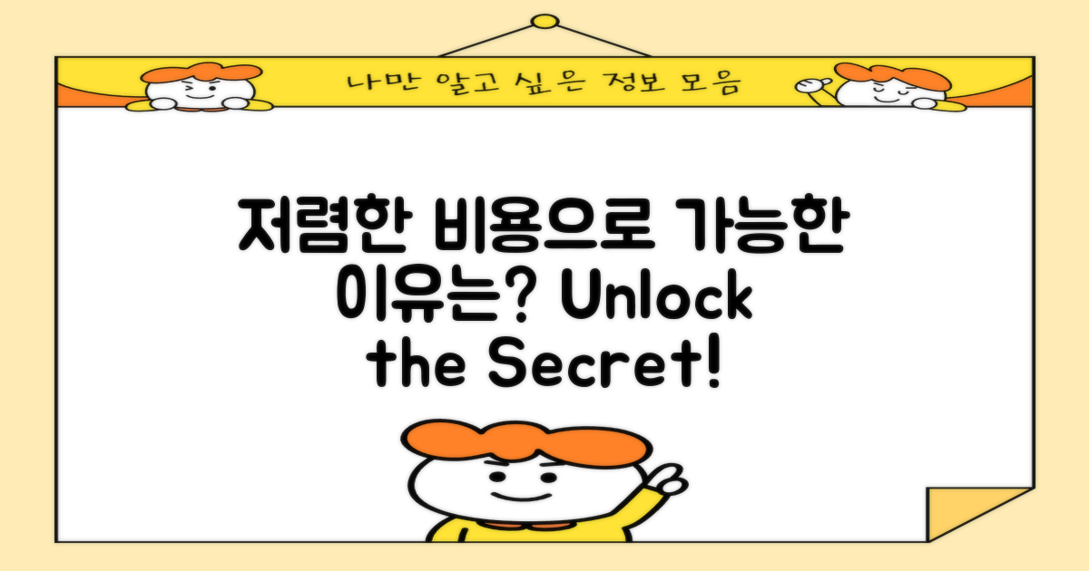 저렴한 비용으로 가능한 이유